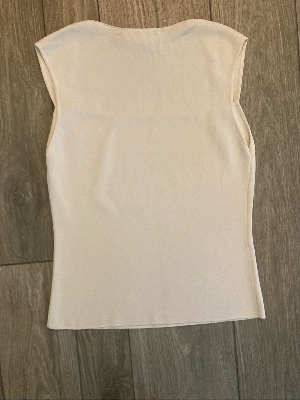 Cream Square-Neck Ribbed Knit Tank - Picture 3 of 5